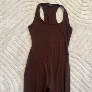 Naked Wardrobe Brown Jumpsuit